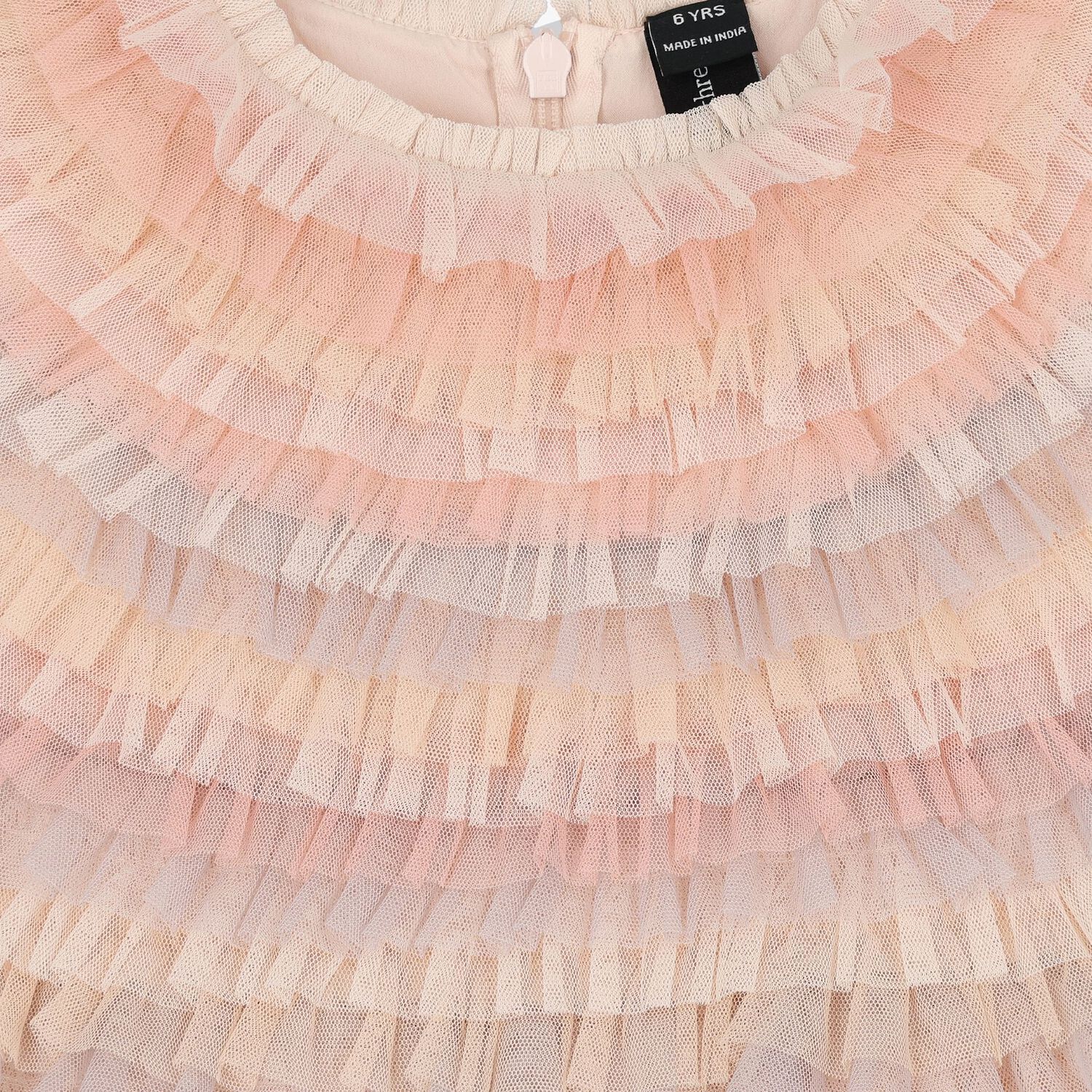 Girls Pink Layered Dress, 1, hi-res image number null