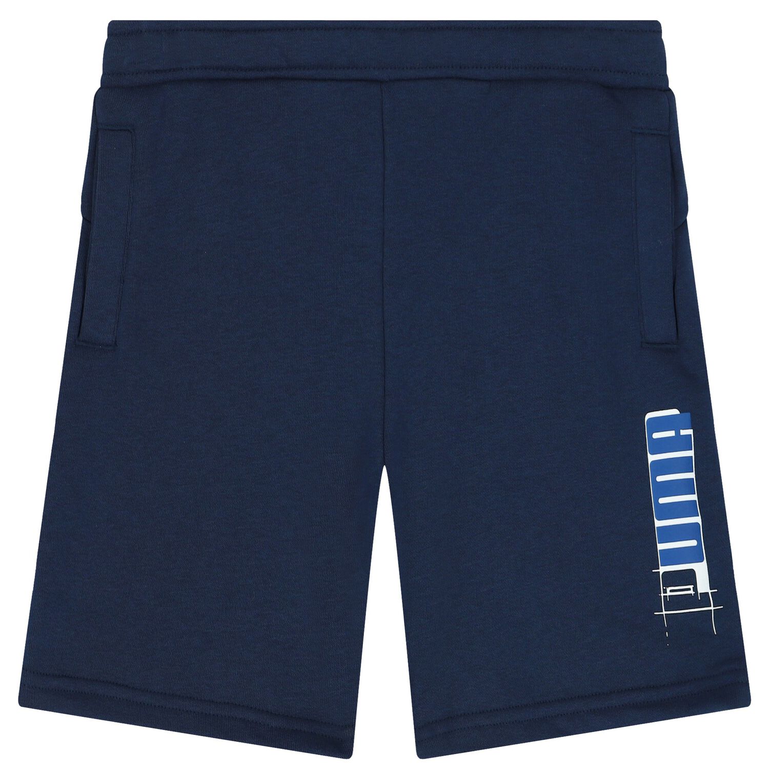 Boys Blue Logo Shorts, 2, hi-res