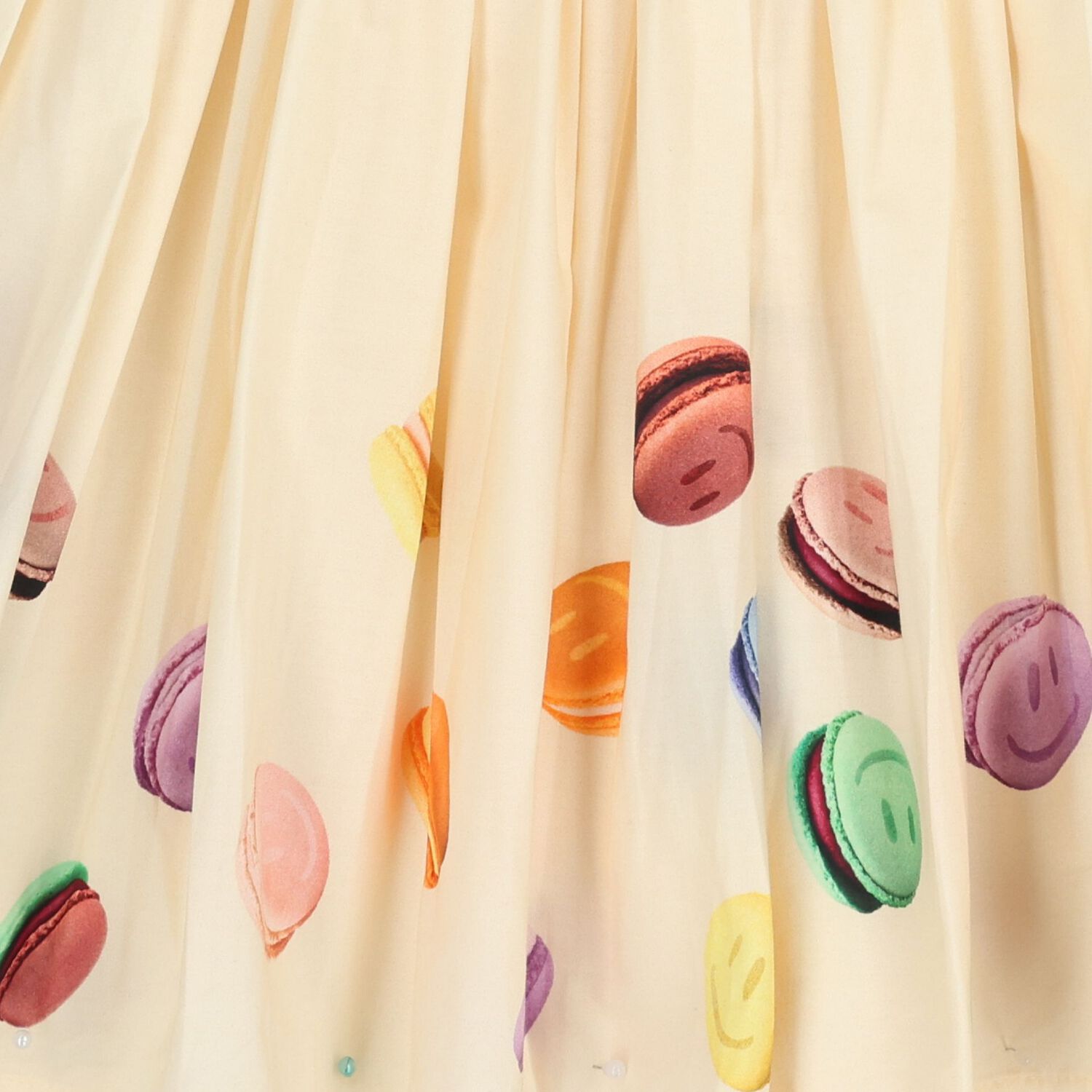 Girls Yellow Macarons Dress, 1, hi-res