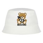 White Teddy Bear Logo Baby Hat, 1, hi-res