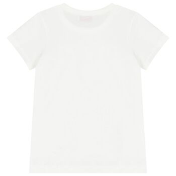 Girls White Logo Fontane T-Shirt