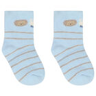 Baby Boys Blue & Ivory Socks ( 4-Pack ), 1, hi-res