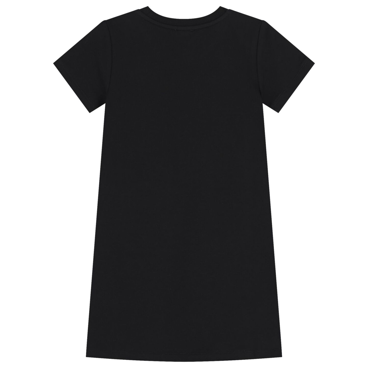 Girls Black Logo Dress, 2, hi-res