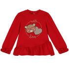 Younger Girls Red & Beige Leggings Set, 1, hi-res