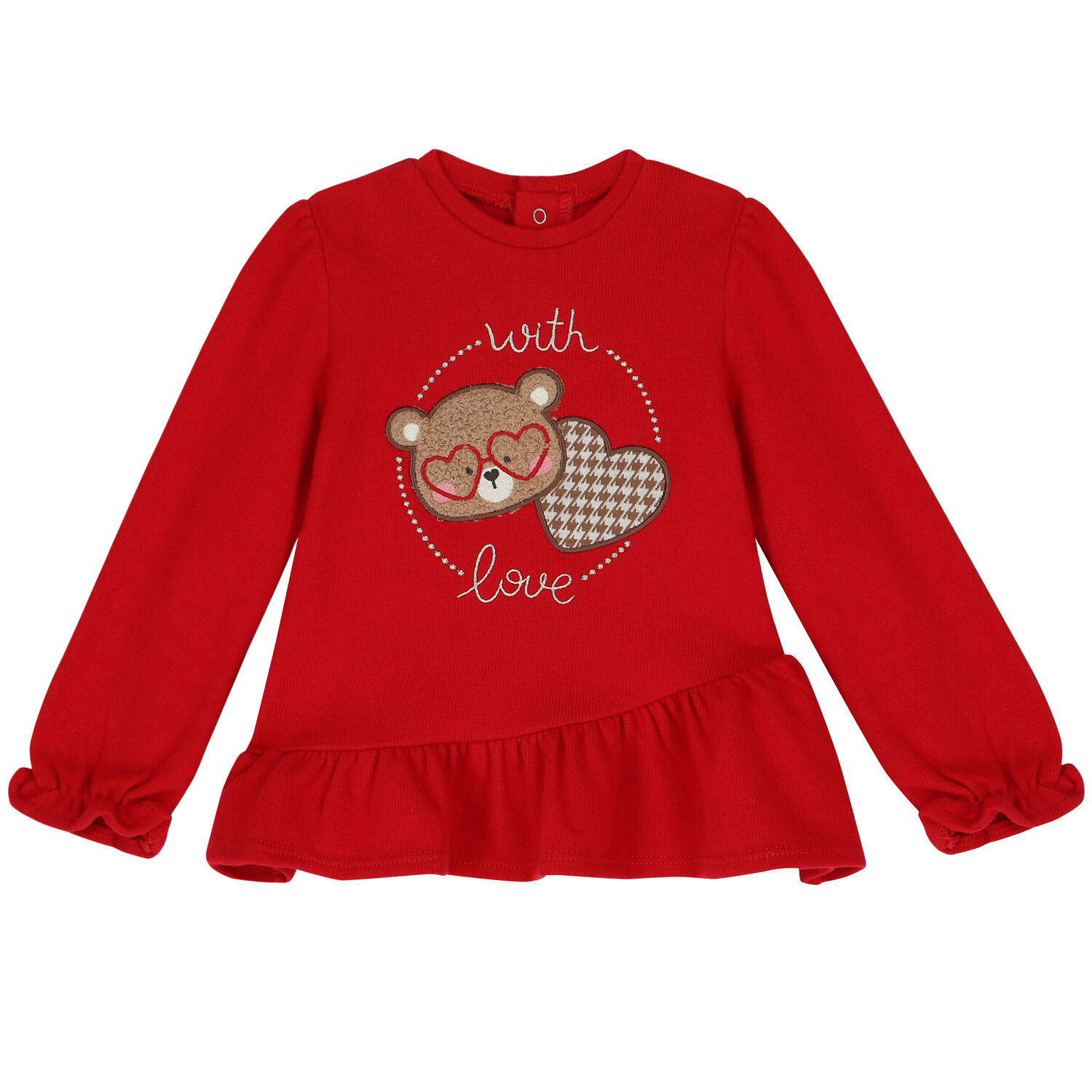 Younger Girls Red & Beige Leggings Set, 1, hi-res