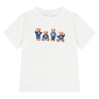 Baby Boys White Polo Bear T-Shirt