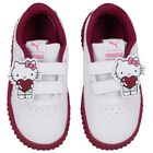 Younger Girls White & Burgundy Hello Kitty Trainers, 1, hi-res