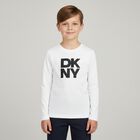 White Logo Long Sleeve Top, 2, hi-res