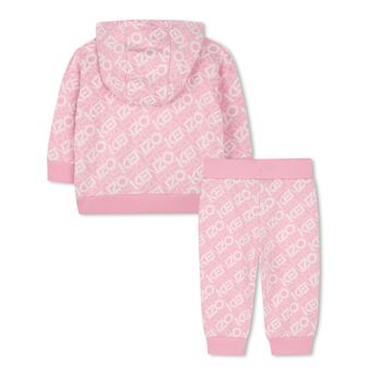 Younger Girls Pink Logo Tracksuit
