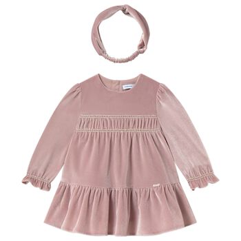 Younger Girls Pink Dress Set