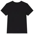 Boys Black Logo T-Shirt, 1, hi-res