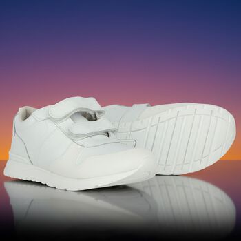 Boys White Logo Trainers