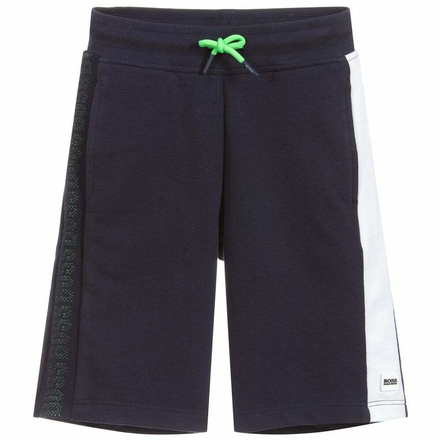 Boys Navy Blue Jersey Shorts, 1, hi-res