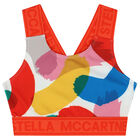 Girls Multicoloured Logo Crop Top, 1, hi-res