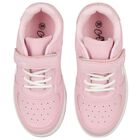 Girls Pink Heart Trainers, 1, hi-res