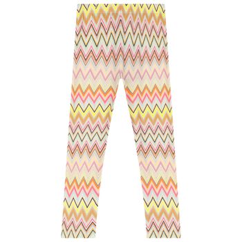 Girls Multi-Colored Zig Zag Leggings