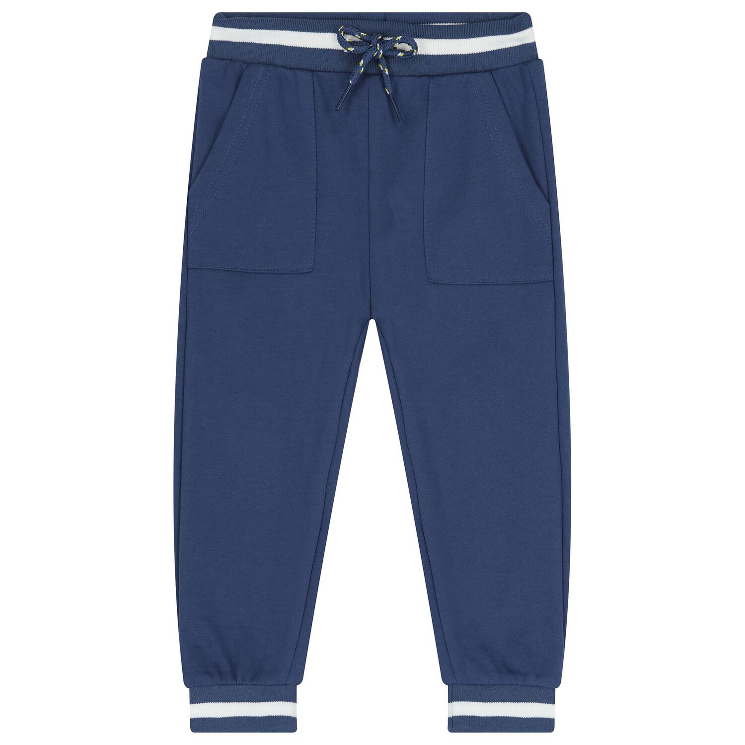 Younger Boys White & Blue Tracksuit Set ( 3 Piece ), 1, hi-res