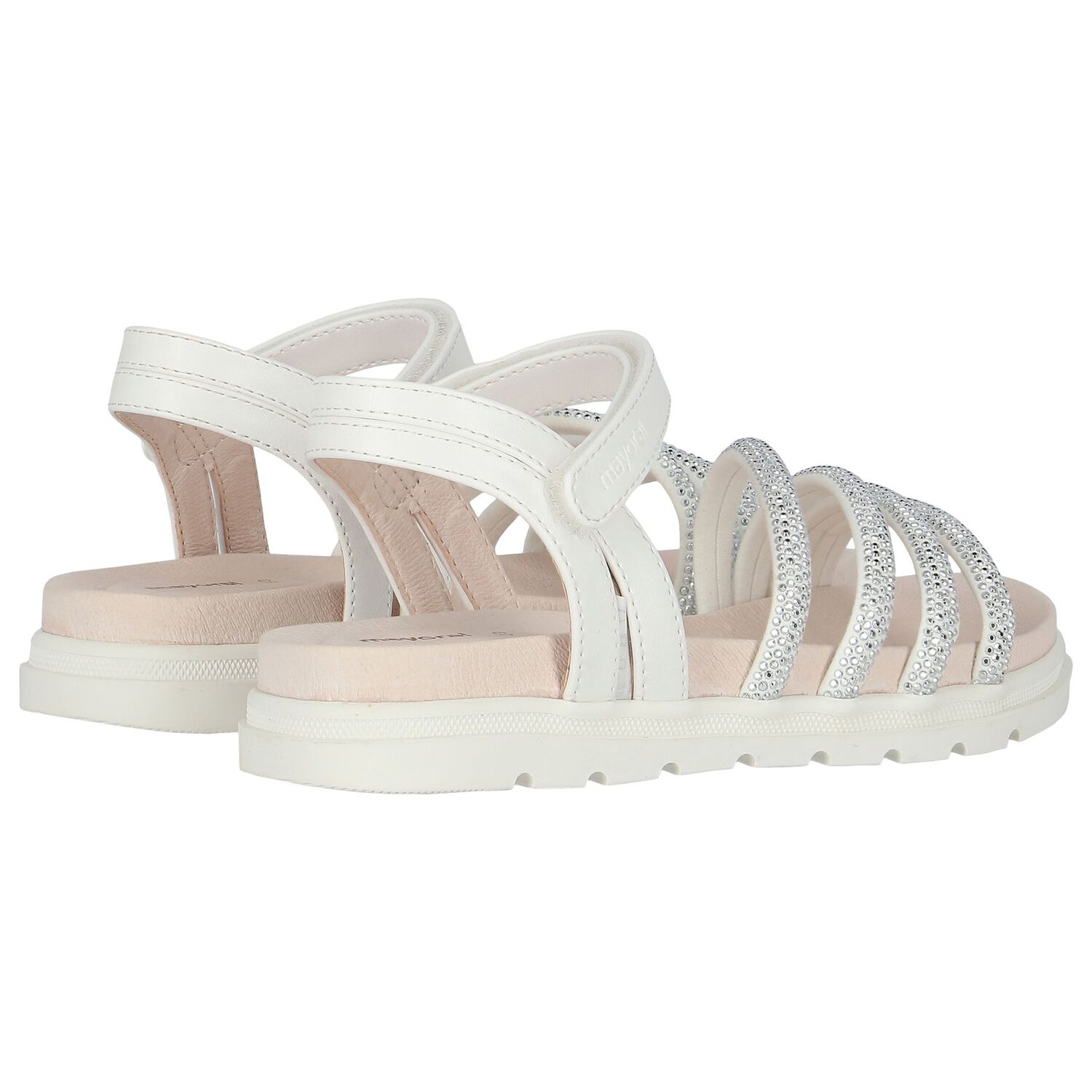 Girls Silver Sandals, 2, hi-res