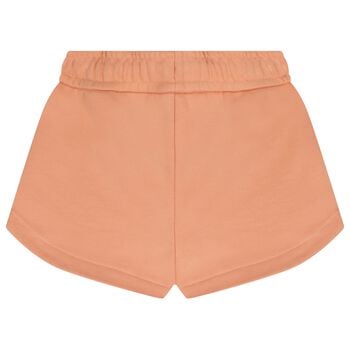 Girls Mini Me Orange Logo Shorts