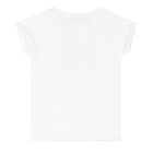 Girls White & Gold Logo T-Shirt, 1, hi-res