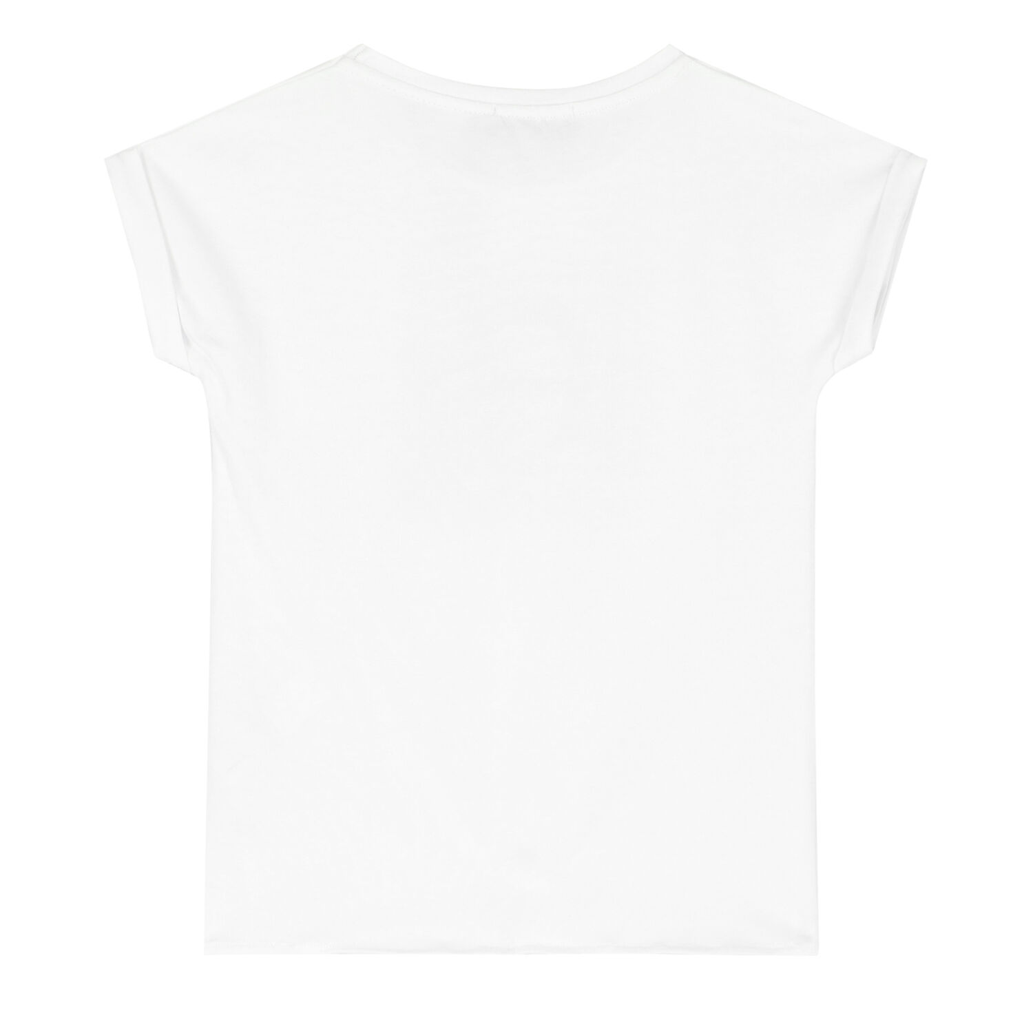 Girls White & Gold Logo T-Shirt, 1, hi-res image number null