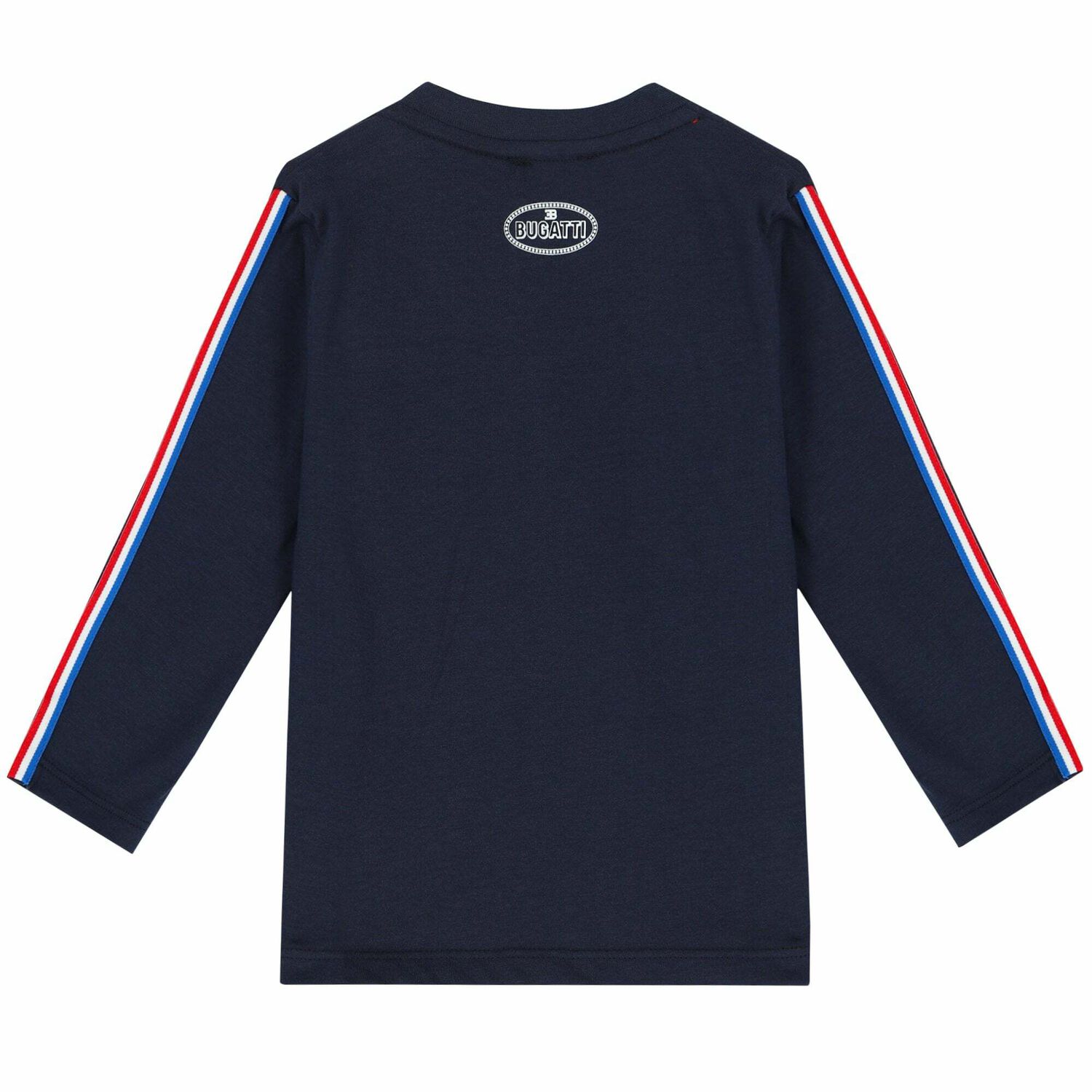 Younger Boys Navy Logo Long Sleeve Top, 1, hi-res image number null