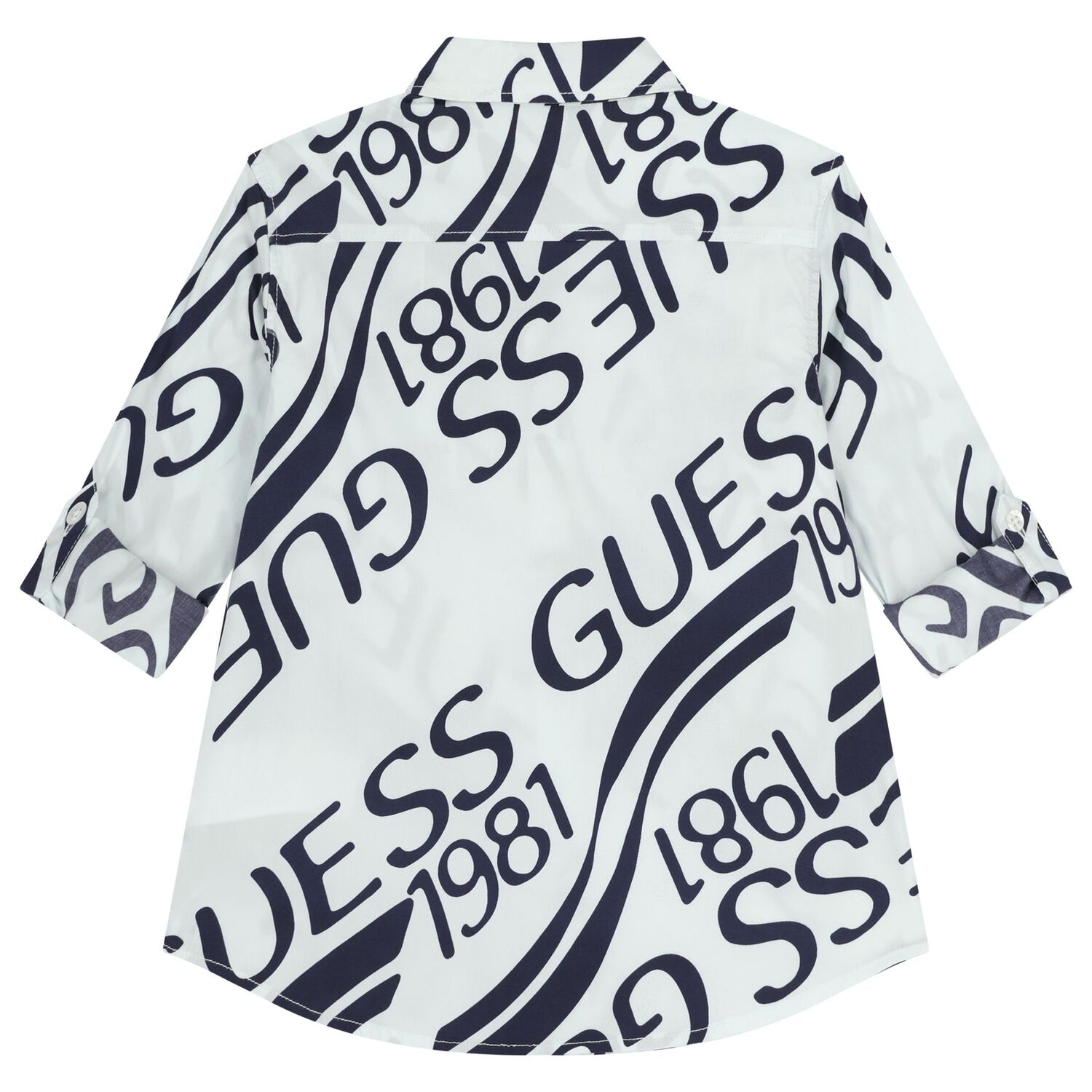 Boys White Logo Shirt, 1, hi-res