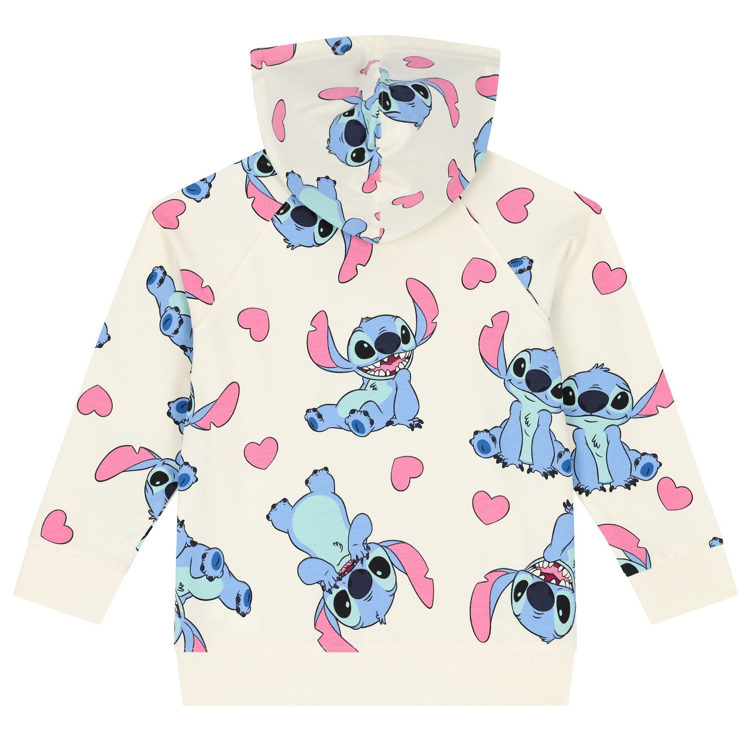 Girls Ivory Lilo & Stitch Zip Up Top, 1, hi-res