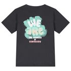 Boys Dark Grey Cotton T-Shirt, 1, hi-res