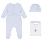 Baby Boys Blue Logo Babygrow Gift Set, 1, hi-res