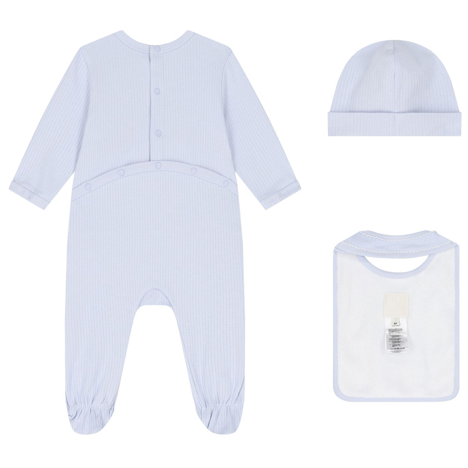 Baby Boys Blue Logo Babygrow Gift Set, 1, hi-res