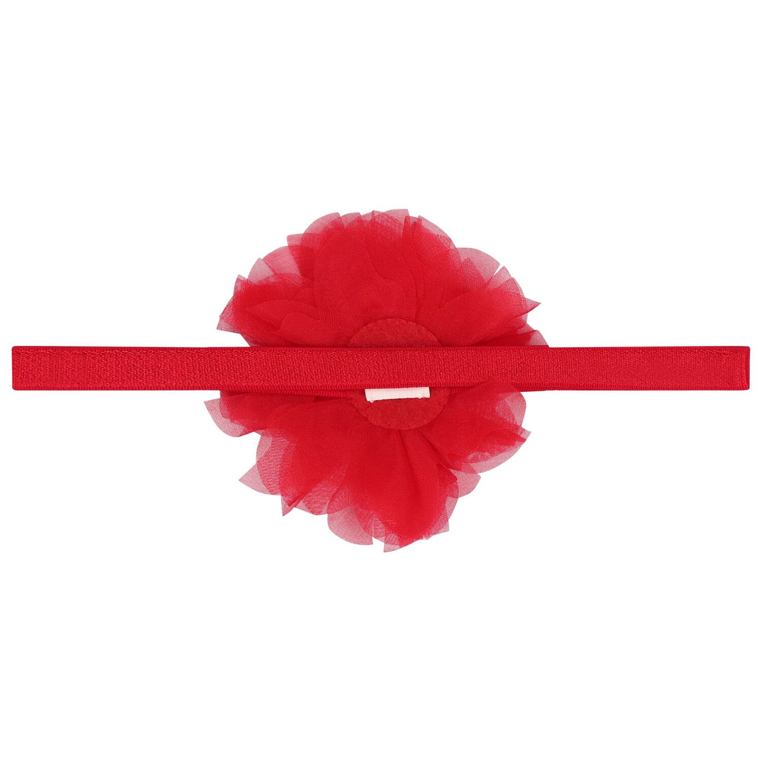 Baby Girls Red Tulle Flower Headband, 1, hi-res