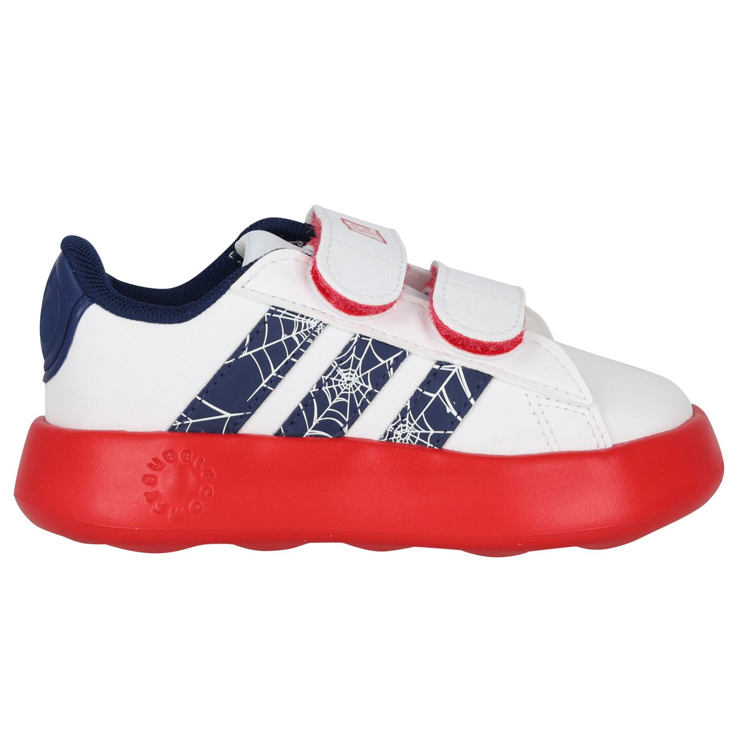 Boys Boys White & Red Marvel Grand Court Trainers, 1, hi-res