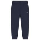 Boys Navy Blue Logo Joggers, 2, hi-res