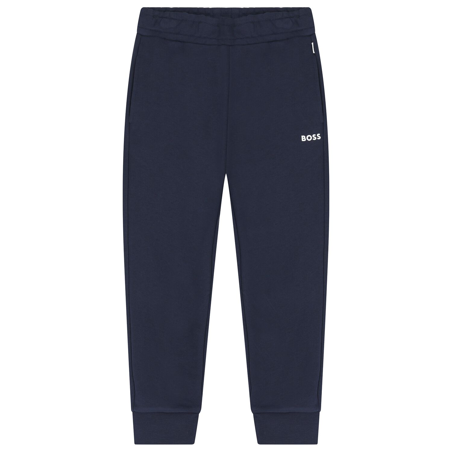 Boys Navy Blue Logo Joggers, 2, hi-res