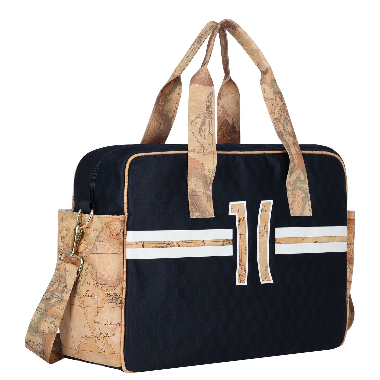 Navy Blue & Beige Baby Changing Bag, 1, hi-res