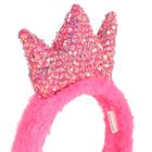 Girls Pink Crown Ear Muffs, 1, hi-res