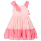 Girls Pink Chiffon Dress, 1, hi-res