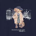 Girls Navy Blue Polo Bear Sweatshirt Dress, 1, hi-res