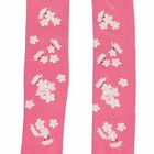 Girls Pink Blossom Tights, 1, hi-res