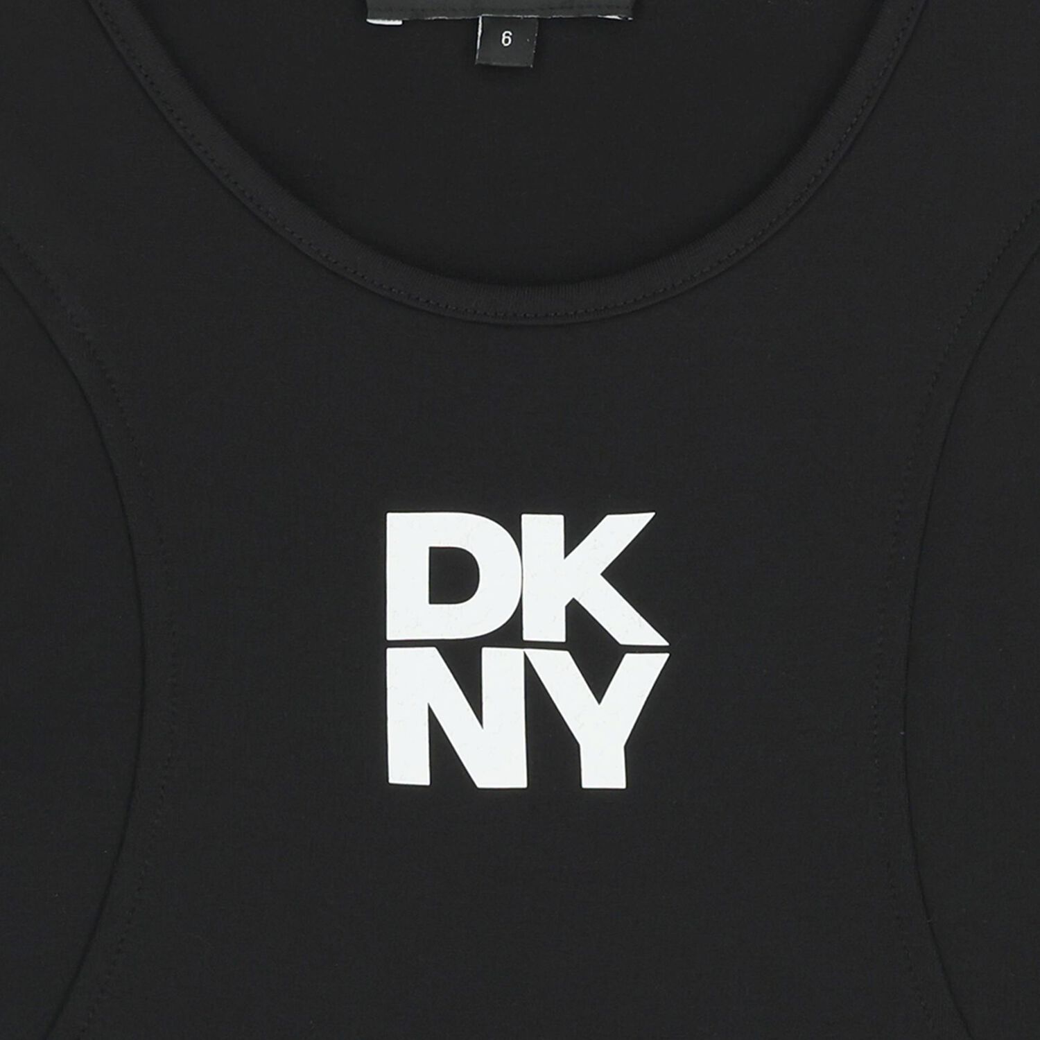 Girls Black Logo Mesh tWVest Top, 1, hi-res
