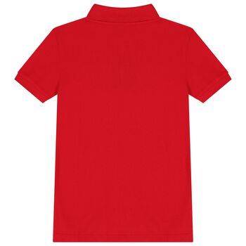 Boys Red Logo Polo Shirt