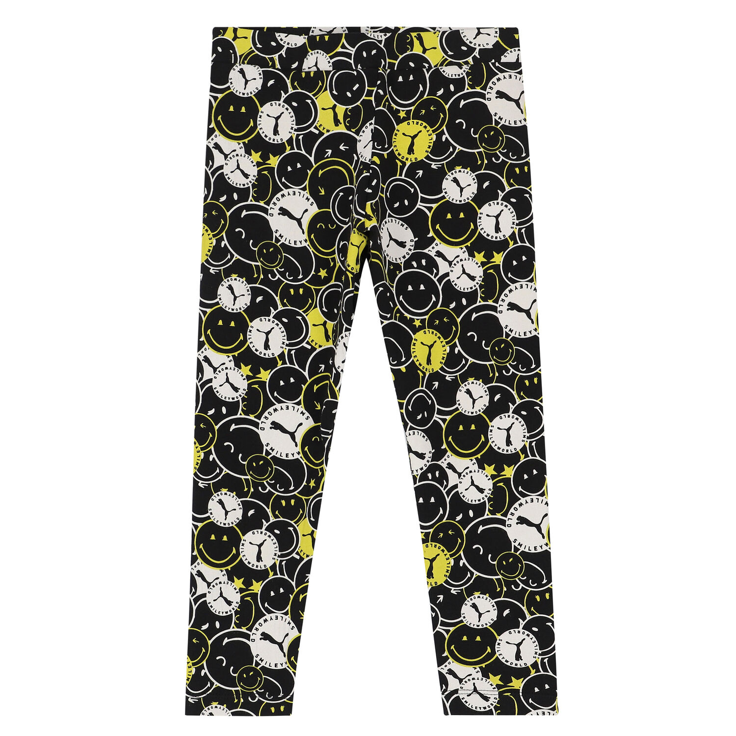 Girls Black Logo Leggings, 1, hi-res
