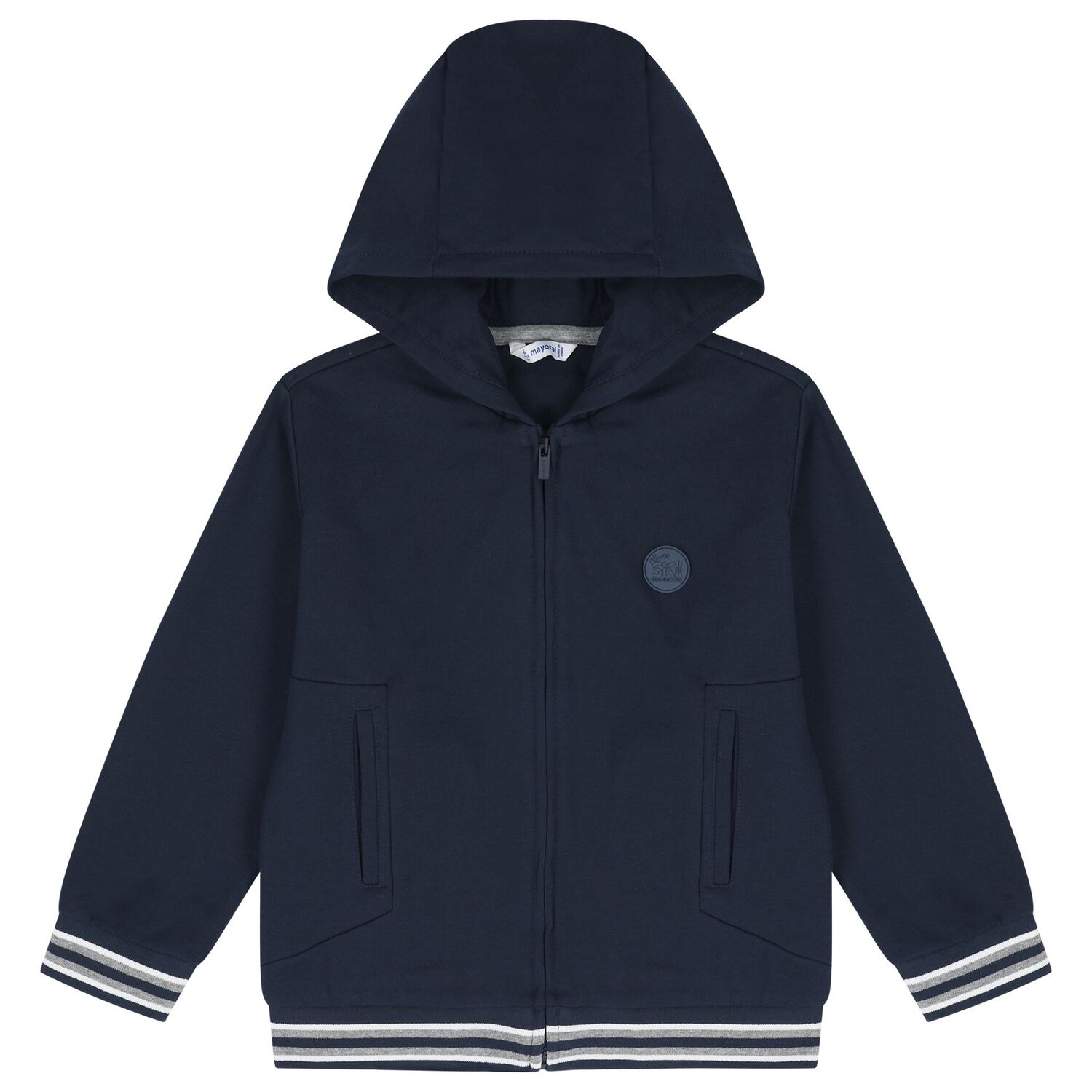 Boys Navy Blue & Grey Tracksuit ( 3 Piece ), 2, hi-res