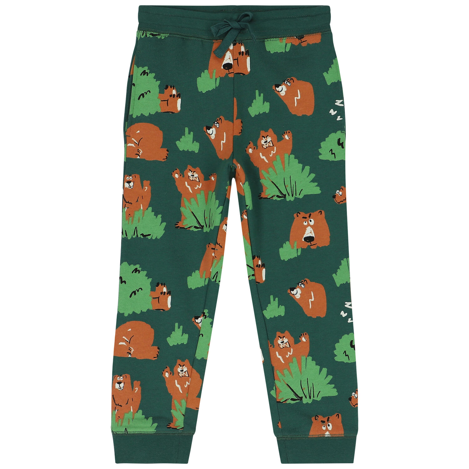 Boys Green Bear Joggers, 1, hi-res image number null