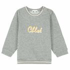 Younger Girls Grey Logo Sweatshirt, 1, hi-res