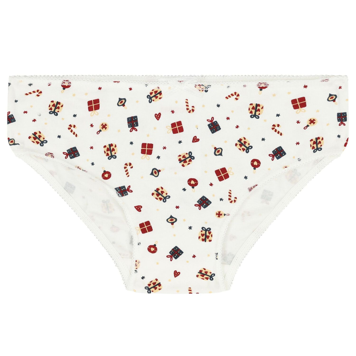Girls Red & White Briefs (4 Pack), 2, hi-res image number null