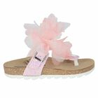 Girls Pink Floral Sandals, 1, hi-res