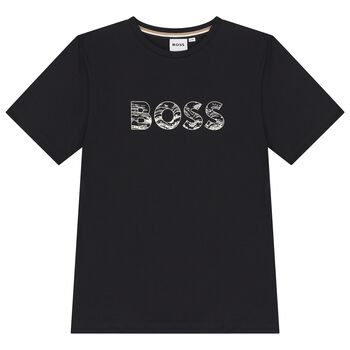 Boys Black Logo T-Shirt