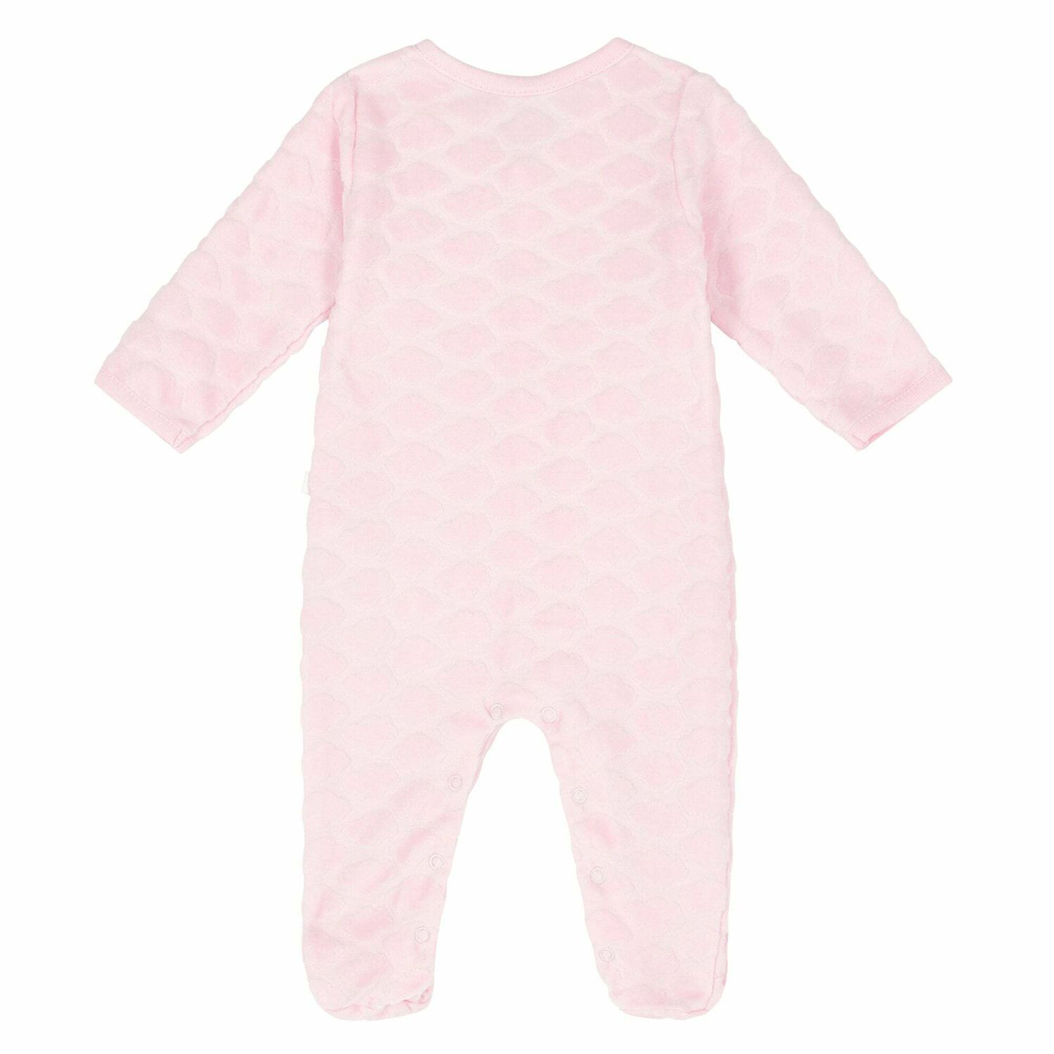 Girls Pink Cotton Babygrow, 2, hi-res image number null